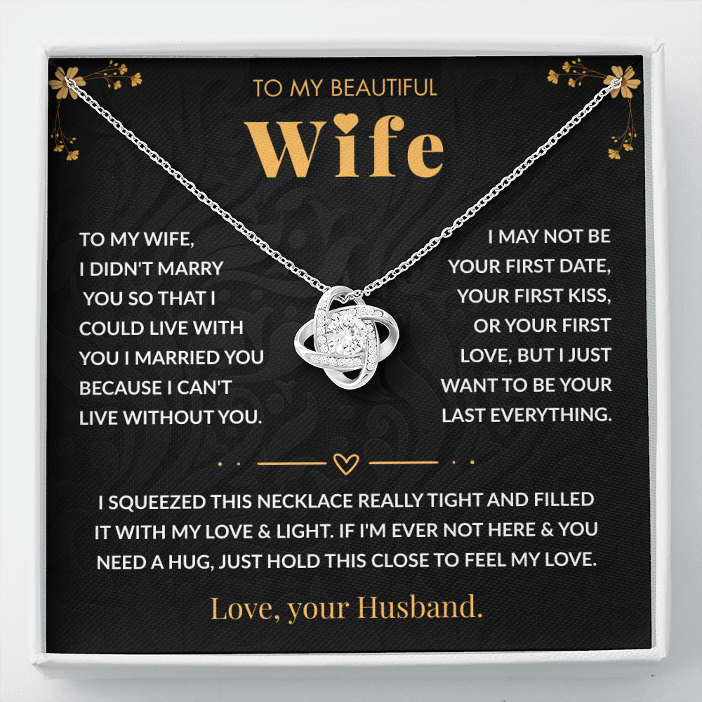 To My Wife – "My Forever" Love Knot Necklace Gift Set
