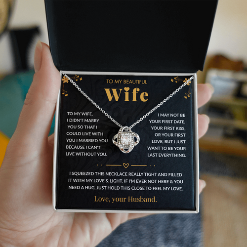 To My Wife – "My Forever" Love Knot Necklace Gift Set